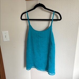 Lightweight Teal Spaghetti-Strap tank